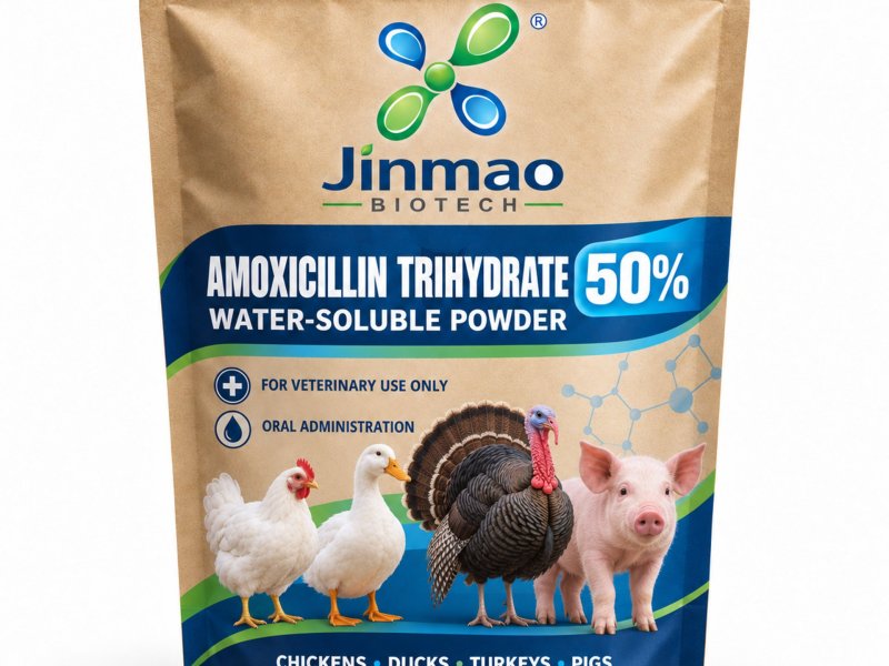 Amoxicillin trihydrate 50% water-soluble powder for chickens, ducks, turkeys and pigs, 1 kg pack