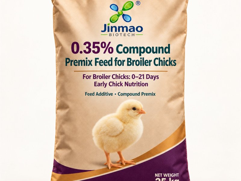 0.35% compound premix feed for broiler chicks, 25 kg bag