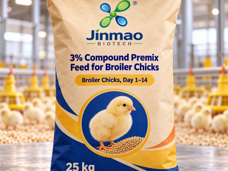 3% compound premix feed for broiler chicks, 25 kg bag