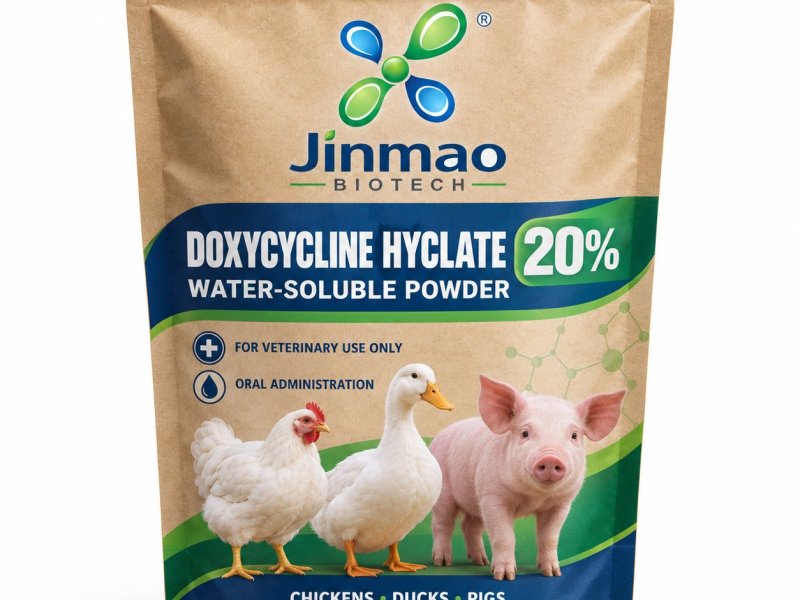 Doxycycline hyclate 20% water-soluble powder for chickens, ducks and pigs, 1 kg pack