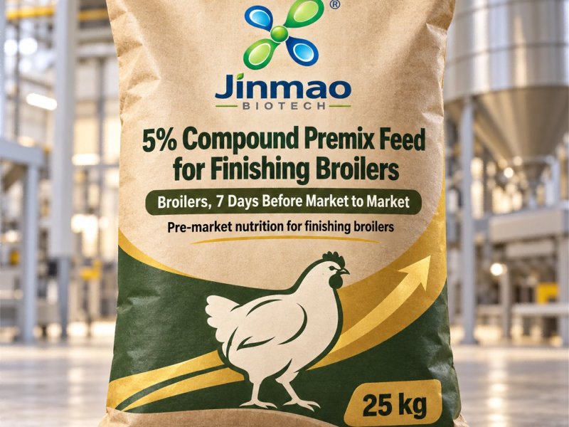 5% compound premix feed for finishing broilers, 25 kg bag
