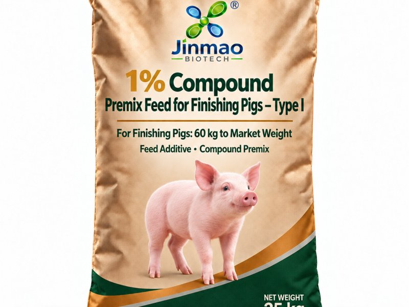 Prémix composé 1 % pour porcs à l’engraissement – Type I, taux d’incorporation 1 %, sac de 25 kg