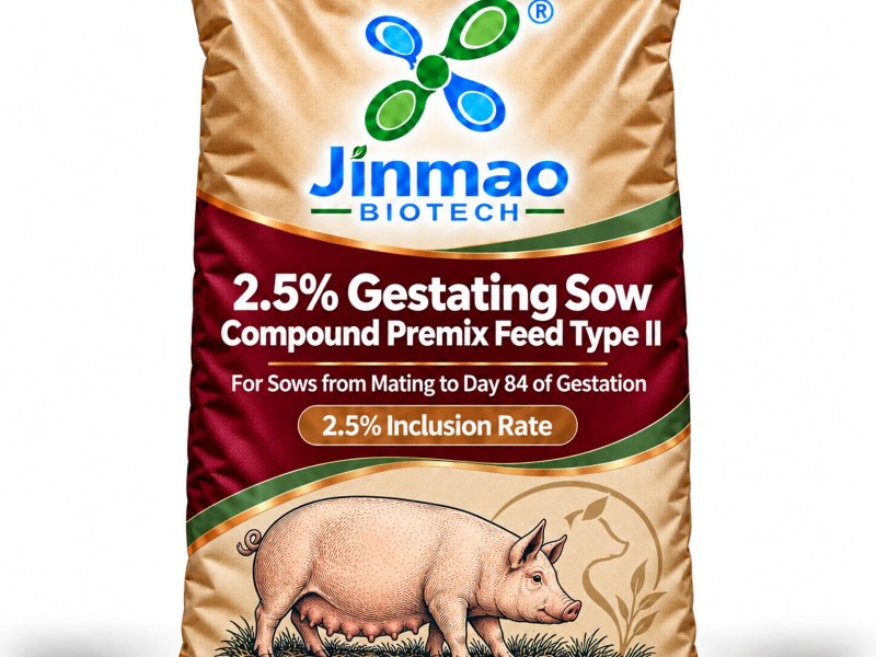 Prémix composé 2,5 % pour truies gestantes Type II, taux d’incorporation 2,5 %, sac de 25 kg