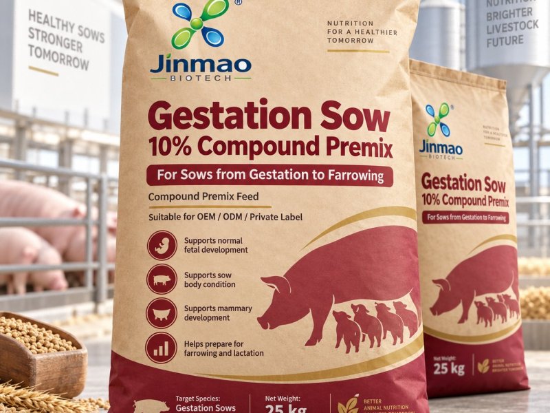 Prémix composé 10 % pour truies en gestation, taux d’incorporation 10 %, sac de 25 kg