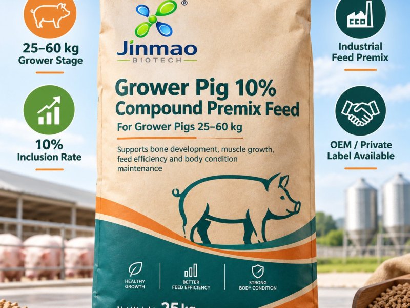 Prémix composé 10 % pour porcs en croissance, taux d’incorporation 10 %, sac de 25 kg