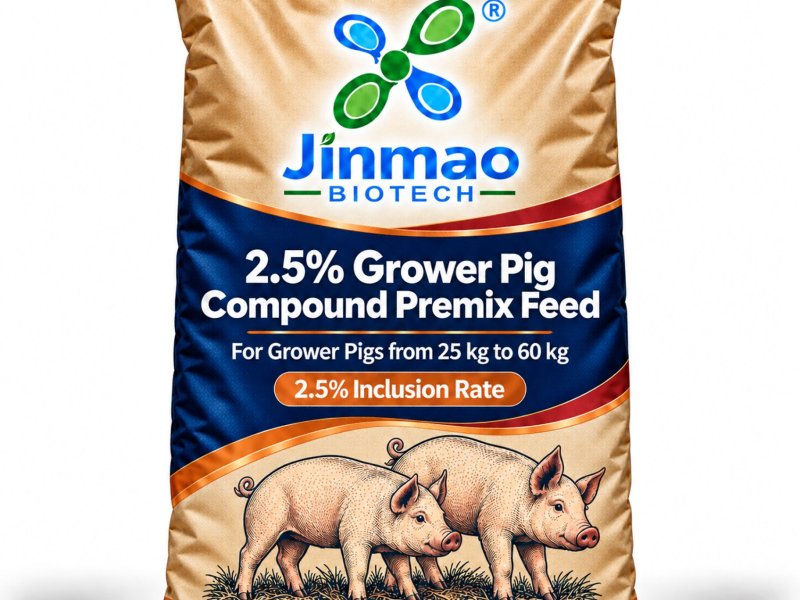 2.5% Grower Pig Compound Premix Feed, 2.5% inclusion rate, 25 kg bag