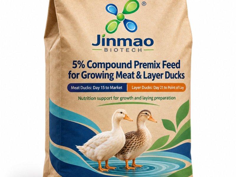 5% compound premix feed for growing meat and layer ducks, 25 kg bag