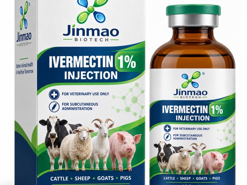 Ivermectin 1% injection for cattle, sheep, goats and pigs, 100 mL vial