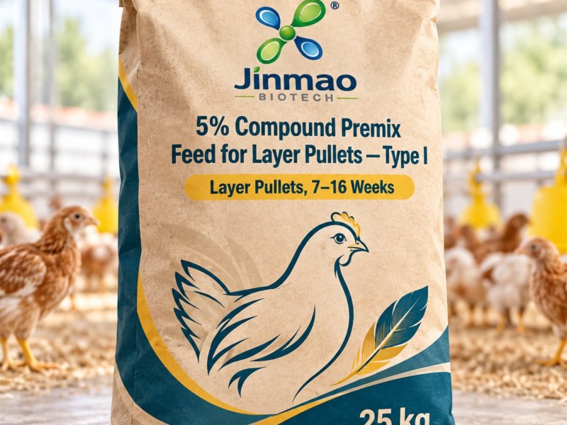 5% compound premix feed for layer pullets Type I, 25 kg bag