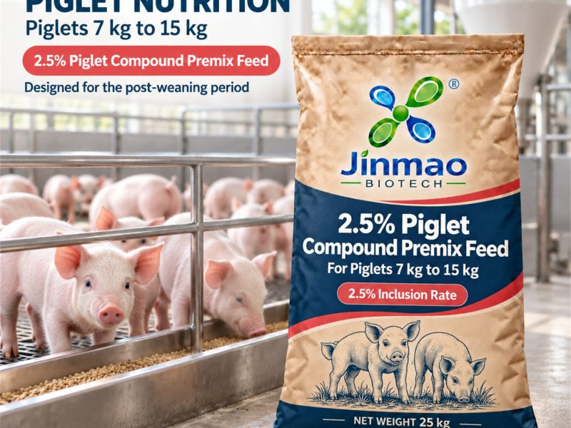 2.5% Piglet Compound Premix Feed, 2.5% inclusion rate, 25 kg bag