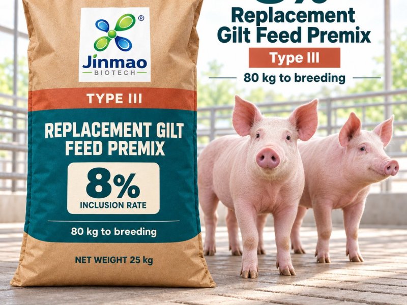 Prémix 8 % pour cochettes de renouvellement Type III, taux d’incorporation 8 %, sac de 25 kg
