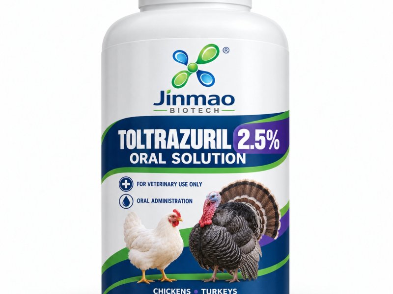 Toltrazuril 2.5% oral solution for chickens and turkeys, 1 L bottle